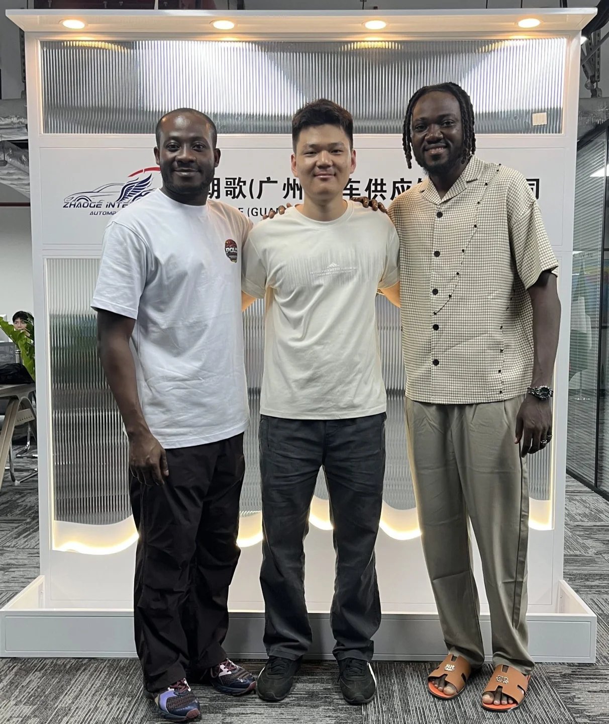 Visitors with the team at the CG office