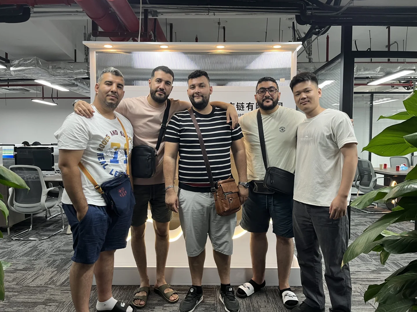 Visitors at the vehicle showroom
